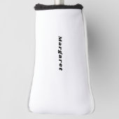 Solid White Golf Putter Abdeckung mit Ihrem Namen Headcover (Rotieren 90)