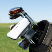 Solid White Golf Putter Abdeckung mit Ihrem Namen Headcover (In Situ)