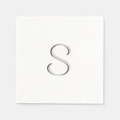 Solid White initialisiert Serviette (Vorderseite)