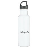 Solid White Personalisiert Edelstahlflasche (Vorderseite)