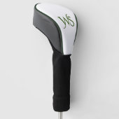 Solid White Personalisiert Golf Headcover (angewinkelt)
