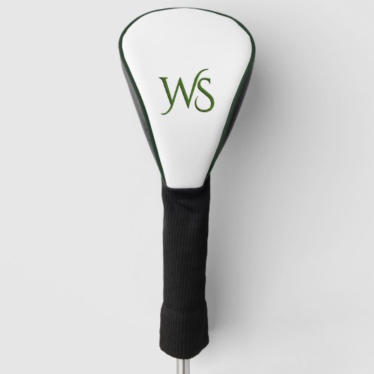 Solid White Personalisiert Golf Headcover (Vorderseite)