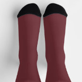 Solid Wine Red Color Tone Socken (Oben)