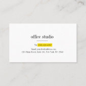 Solid Yellow Beruflich Visitenkarte (Rückseite)