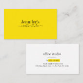 Solid Yellow Beruflich Visitenkarte (Vorne/Hinten)