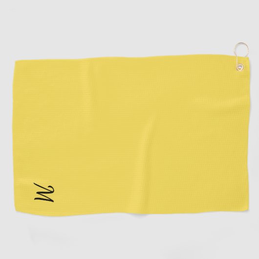 Solid-Yellow-Monogramm Golfhandtuch (Horizontal)