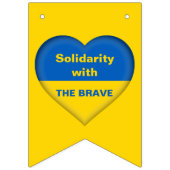 Solidarität Herz der ukrainischen Flagge (Zweite Fahne)