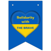 Solidarität Herz der ukrainischen Flagge (Erste Fahne)