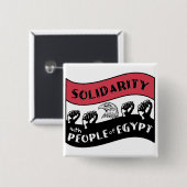 Solidarität mit dem ägyptischen Volk Button (Vorne & Hinten)