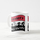Solidarität mit dem ägyptischen Volk Kaffeetasse (Vorderseite Links)