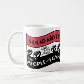 Solidarität mit dem ägyptischen Volk Kaffeetasse (Links)