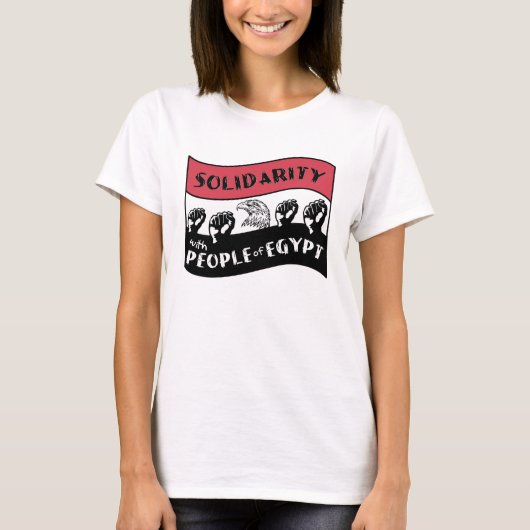 Solidarität mit dem ägyptischen Volk T-Shirt (Vorderseite)