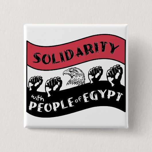 Solidarität mit dem Volk Ägyptens Button (Vorderseite)