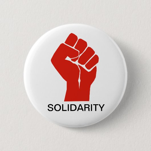Solidarität mit den Gewerkschaften Wisconsins Button (Vorderseite)