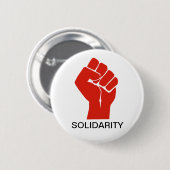 Solidarität mit den Gewerkschaften Wisconsins Button (Vorne & Hinten)
