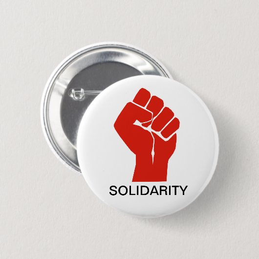 Solidarität mit den Gewerkschaften Wisconsins Button (Vorne & Hinten)