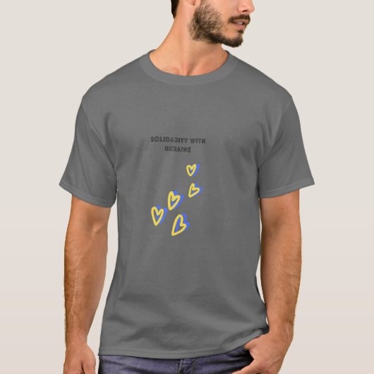 Solidarität mit der Ukraine T-Shirt (Vorderseite)