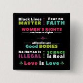 Solidaritäts-Button-Schwarz-Hintergrund Button (Vorderseite)