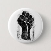Solidaritäts-Faust-Schmutz beunruhigte Art Button (Vorderseite)