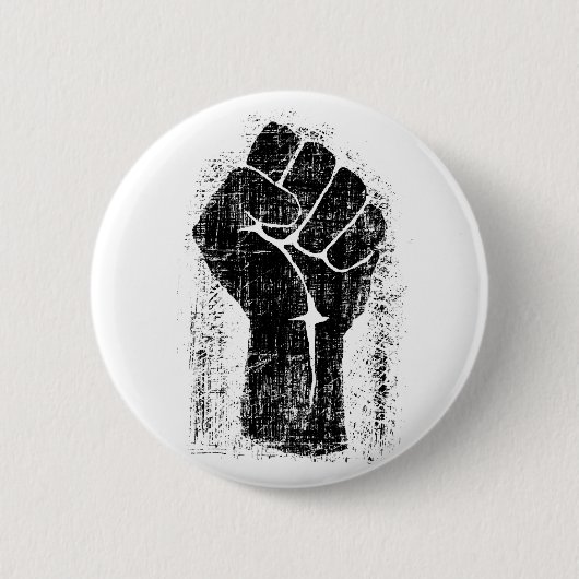 Solidaritäts-Faust-Schmutz beunruhigte Art Button (Vorderseite)