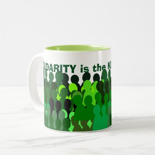 Solidaritäts-Tasse Zweifarbige Tasse (Vorderseite Links)
