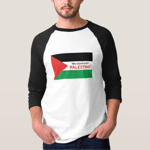 Solidaritätsbekundung: Palästinafahnen lange Ärmel T-Shirt