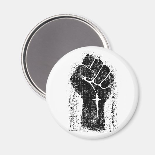 Solidaritätsfaust beängstigender Stil Magnet (Vorderseite/Rückseite)