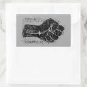 Solidaritätsfaust beängstigender Stil Rechteckiger Aufkleber (Tasche)