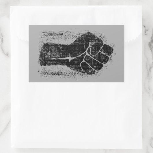 Solidaritätsfaust beängstigender Stil Rechteckiger Aufkleber (Tasche)