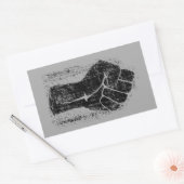 Solidaritätsfaust beängstigender Stil Rechteckiger Aufkleber (Umschlag)