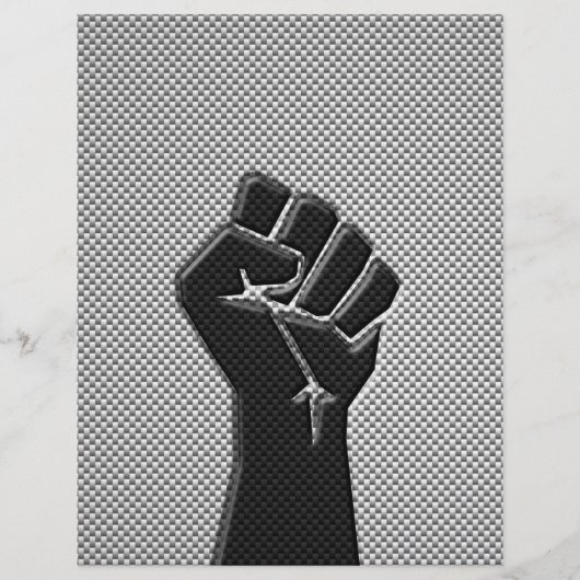 Solidaritätsfaust im Carbon Fibre Style (Vorderseite)