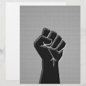 Solidaritätsfaust im Carbon Fibre Style (Vorne/Hinten)