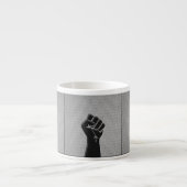 Solidaritätsfaust im Carbon Fibre Style Espressotasse (Vorderseite)