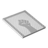 Solidaritätsfaust im Carbon Fibre Style Notizblock (angewinkelt)