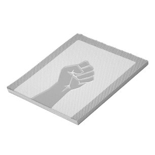 Solidaritätsfaust im Carbon Fibre Style Notizblock