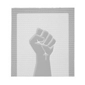 Solidaritätsfaust im Carbon Fibre Style Notizblock (Vorderseite)