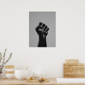 Solidaritätsfaust im Carbon Fibre Style Poster (Küche)