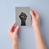 Solidaritätsfaust in Carbon Fibre Print Style Flyer (Gruppe)