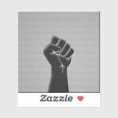 Solidaritätsfaust in der Dekoration aus Kohlenstof Aufkleber (Blatt)