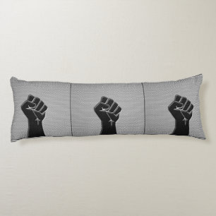 Solidaritätsfaust in der Dekoration aus Kohlenstof Seitenschläferkissen