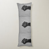 Solidaritätsfaust in der Dekoration aus Kohlenstof Seitenschläferkissen (Rückseite (Vertikal))