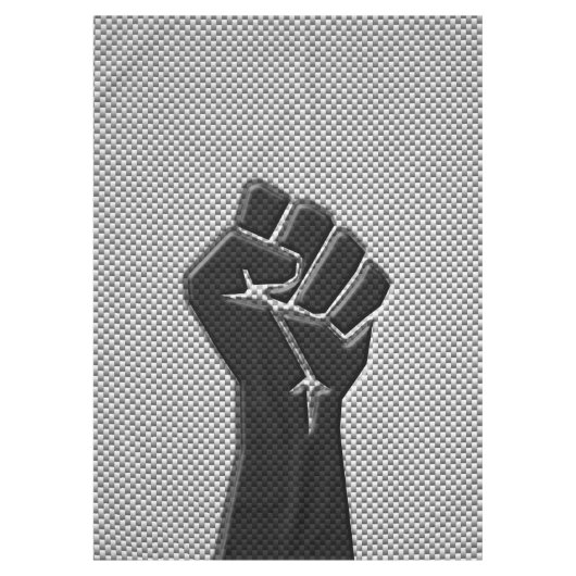 Solidaritätsfaust in der Dekoration aus Kohlenstof Tischdecke (Vorderseite)