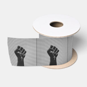 Solidarity Fist in Carbon Fiber Decor Satinband
