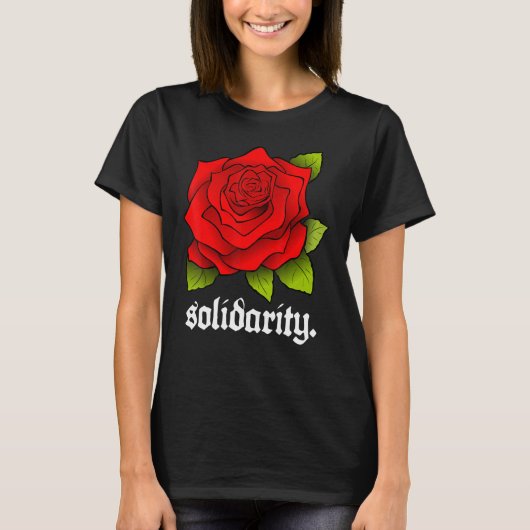 Solidarnosc-Rose - Rote Rose Solidarität Niedlich T-Shirt (Vorderseite)