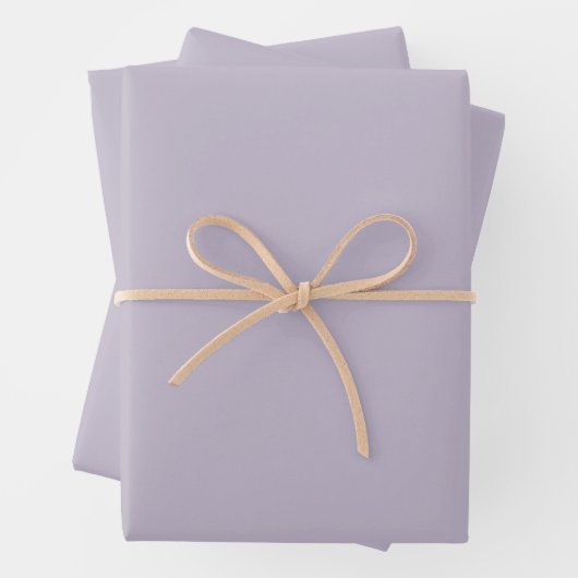 Solide alte Lavendel staubig lila Geschenkpapier Set (Beispiel)