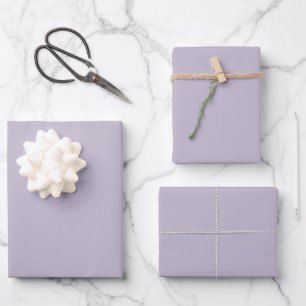 Solide alte Lavendel staubig lila Geschenkpapier Set