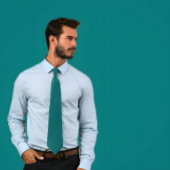 Solide Aquamarine Krawatte