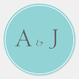 Solide aquamarine Rundkleber Runder Aufkleber