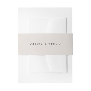 Solide Beige Hochzeit Einladungsbanderole