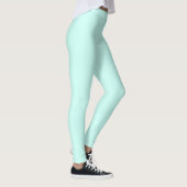Solide Cameo-grüne Minze weiche Türkis Leggings (Rechts)